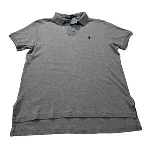Vintage Polo by Ralph Lauren Custom Fit Gray Polo SS Shirt Y2K Men's Medium